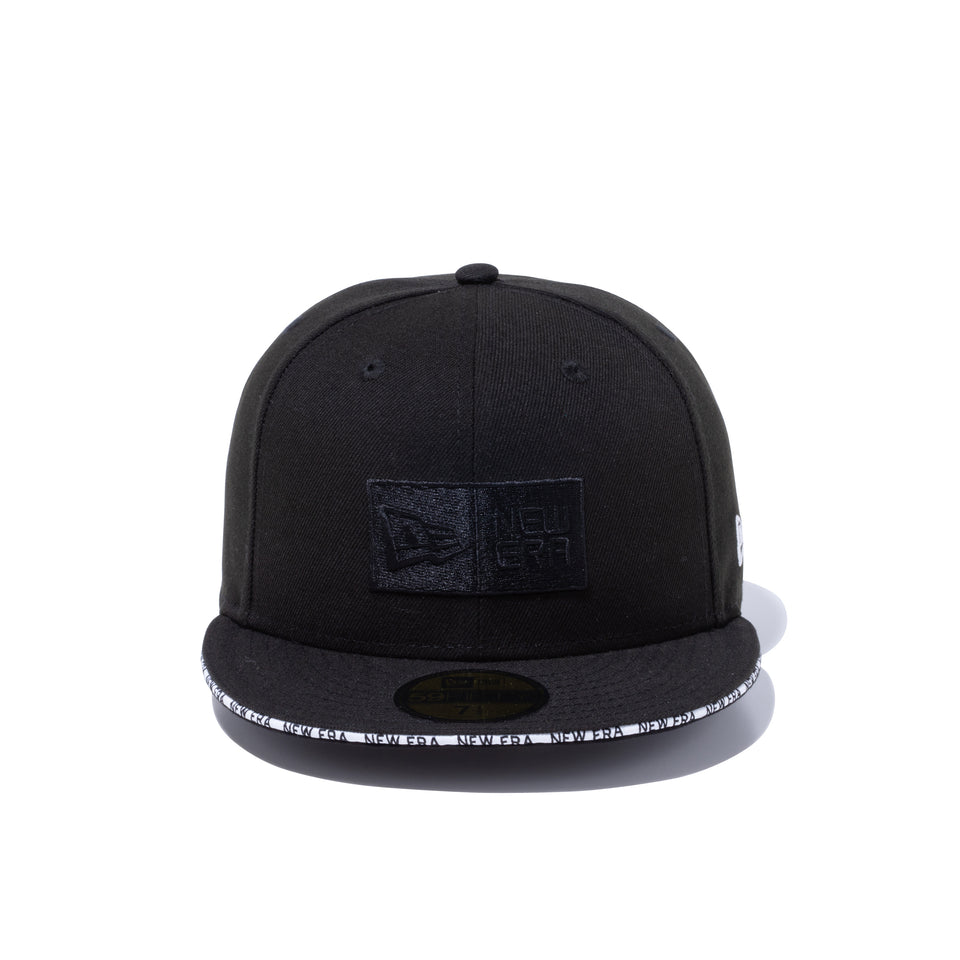 59FIFTY サンドイッチバイザー ボックスロゴ NEW ERA ブラック/ホワイト