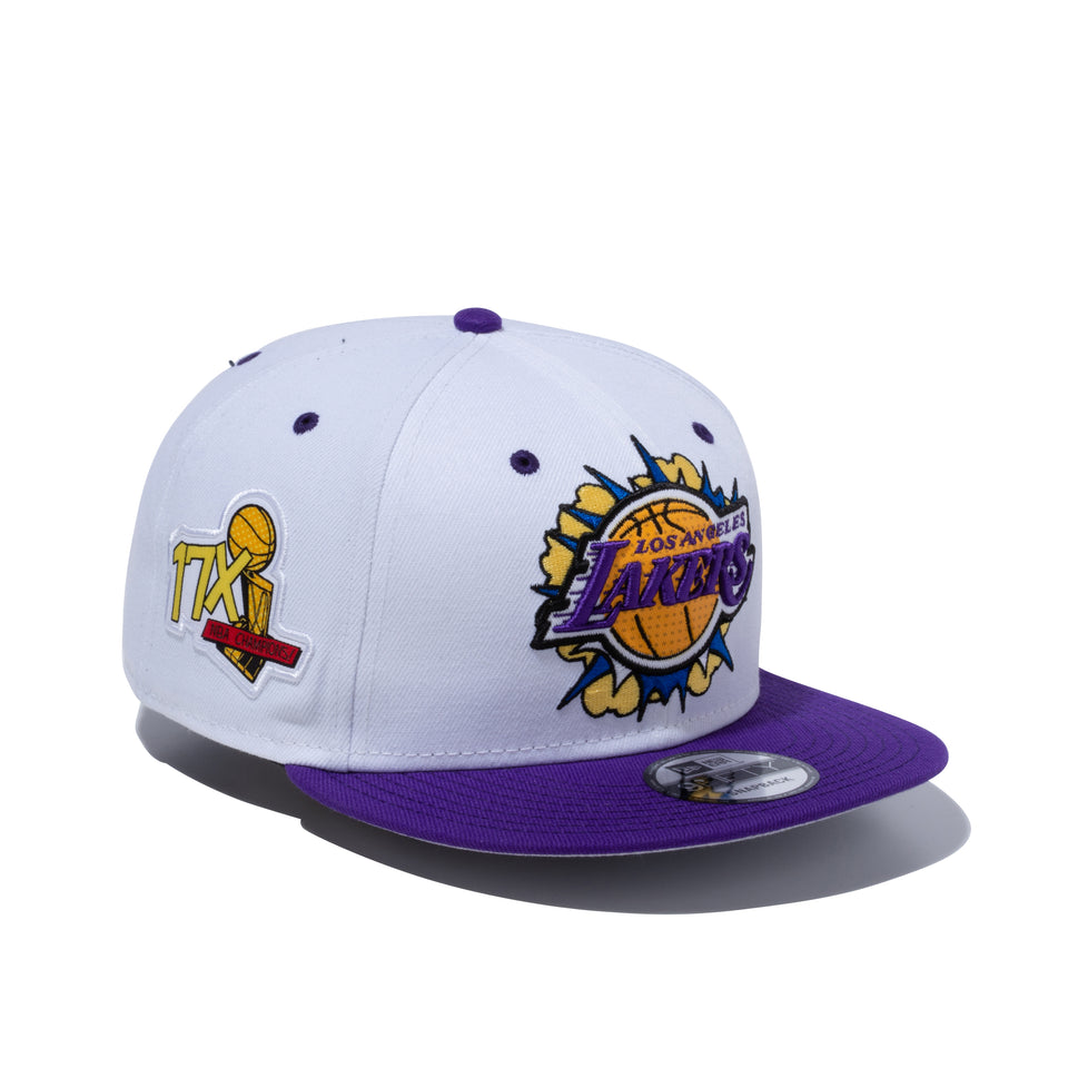 9FIFTY COMIC FRONT ロサンゼルス・レイカーズ グレーアンダーバイザー
