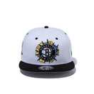 9FIFTY COMIC FRONT ブルックリン・ネッツ グレーアンダーバイザー
