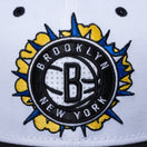 9FIFTY COMIC FRONT ブルックリン・ネッツ グレーアンダーバイザー