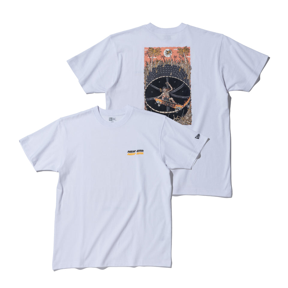 半袖 コットン Tシャツ KENTARO YOSHIDA ポスター アートワーク ホワイト レギュラーフィット