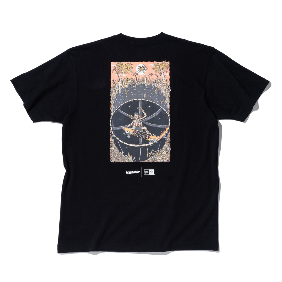 半袖 コットン Tシャツ KENTARO YOSHIDA ポスター アートワーク ブラック レギュラーフィット
