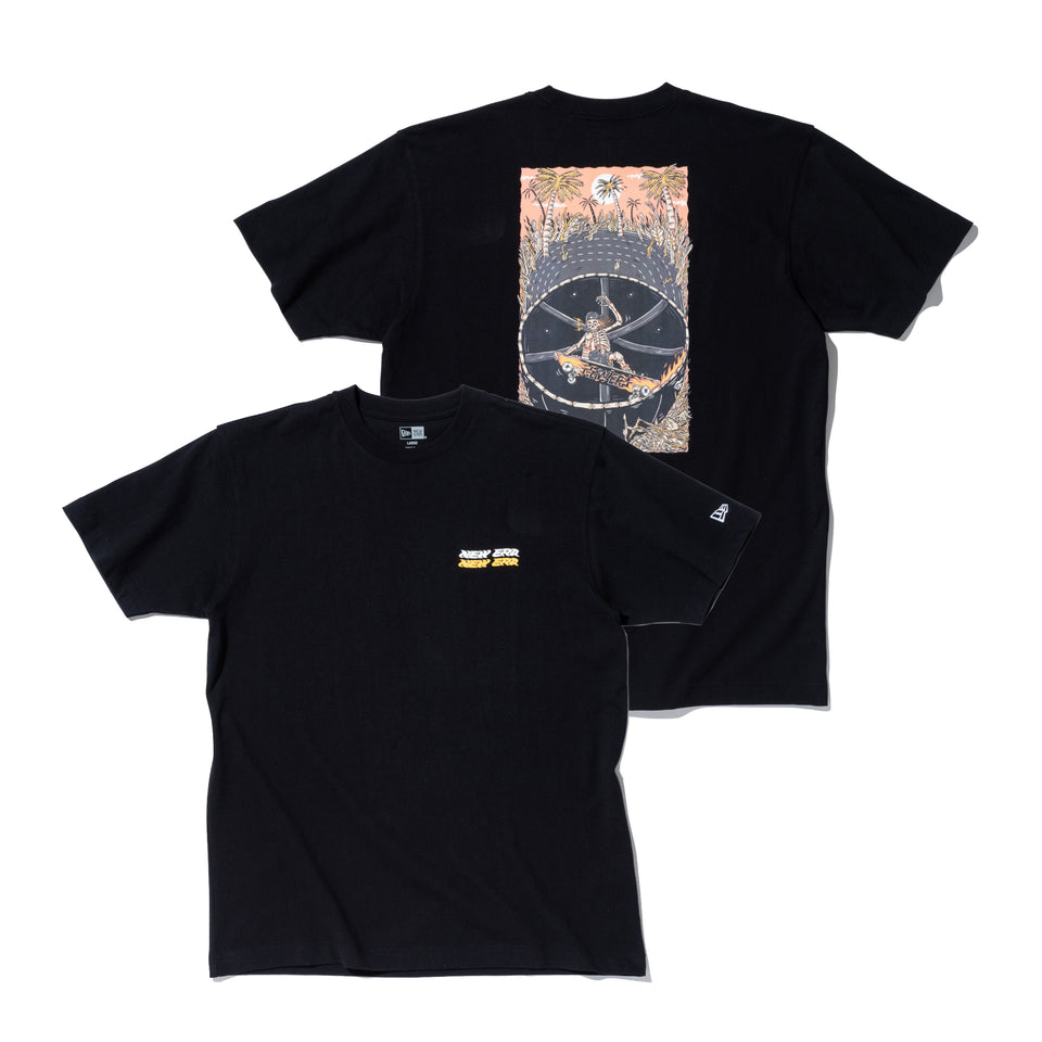 半袖 コットン Tシャツ KENTARO YOSHIDA ポスター アートワーク ブラック レギュラーフィット