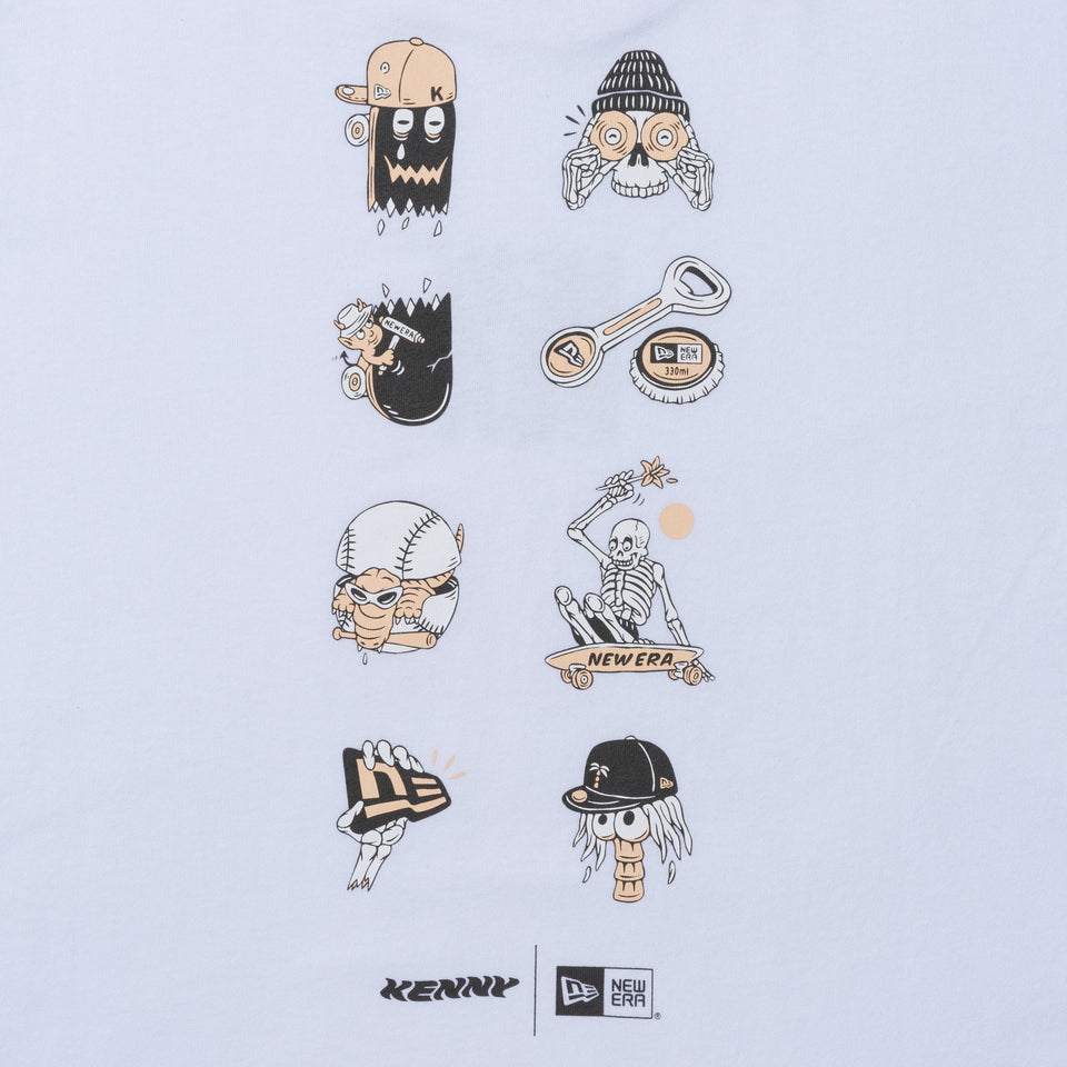 半袖 コットン Tシャツ KENTARO YOSHIDA アイコン ホワイト レギュラーフィット