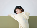裏毛 スウェット プルオーバーフーディー 古川優香 Yuka Furukawa 鯉 ベージュ
