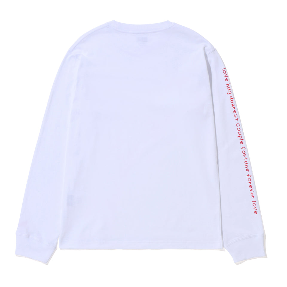 長袖 コットンTシャツ 古川優香 Yuka Furukawa 鯉 ホワイト レギュラーフィット