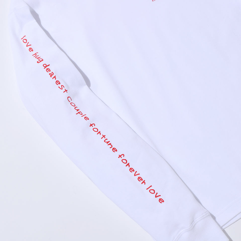 長袖 コットンTシャツ 古川優香 Yuka Furukawa 鯉 ホワイト レギュラーフィット