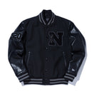 【10月発売】バーシティージャケット NEW ERA BLACK LABEL ブラック