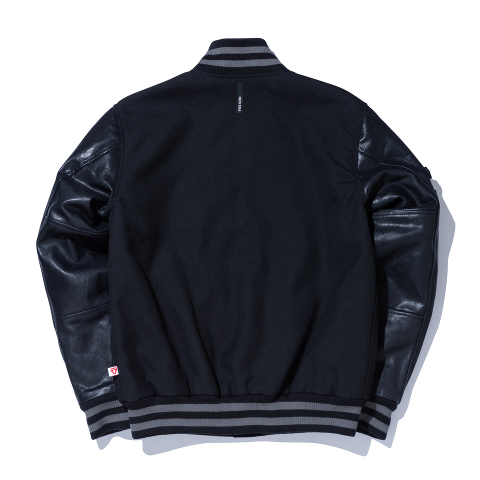 【10月発売】バーシティージャケット NEW ERA BLACK LABEL ブラック