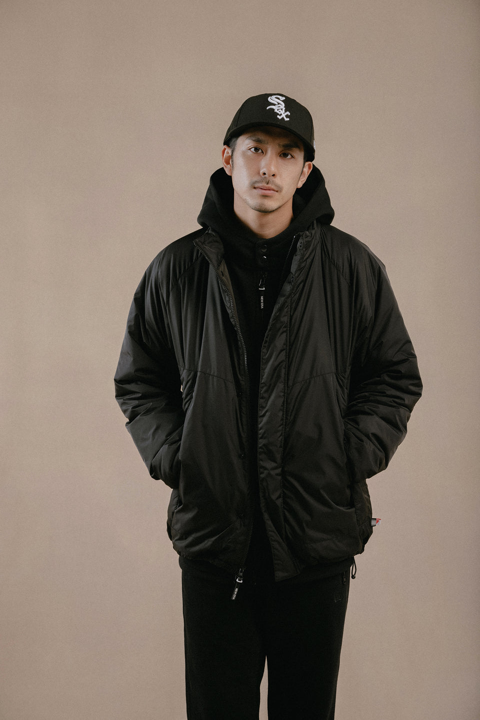 【10月発売】パフジャケット NEW ERA BLACK LABEL ブラック