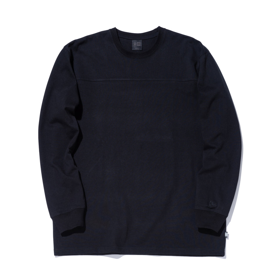長袖 フットボール コットン Tシャツ NEW ERA BLACK LABEL ヘビーウェイト ブラック