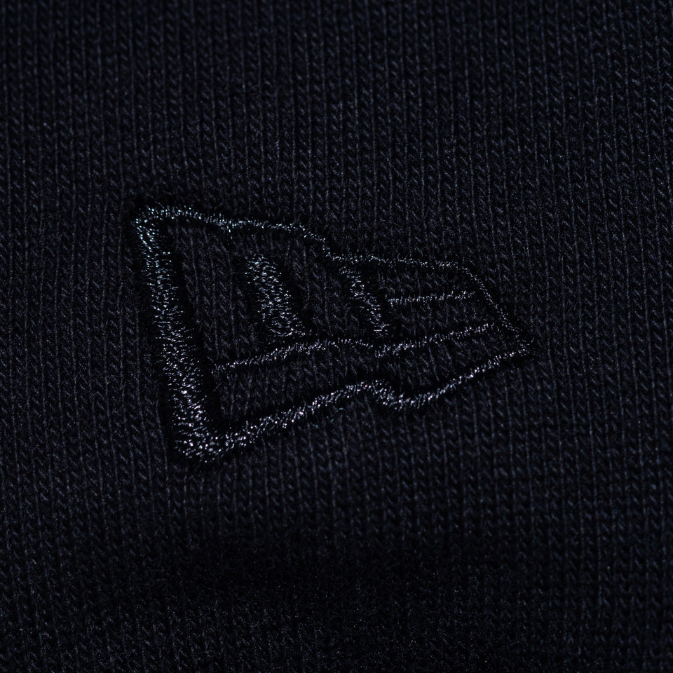 長袖 ダブルポケット コットン Tシャツ NEW ERA BLACK LABEL ヘビーウェイト ブラック