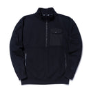 裏起毛 ハーフジップ スウェット NEW ERA BLACK LABEL ヘビーウェイト ブラック