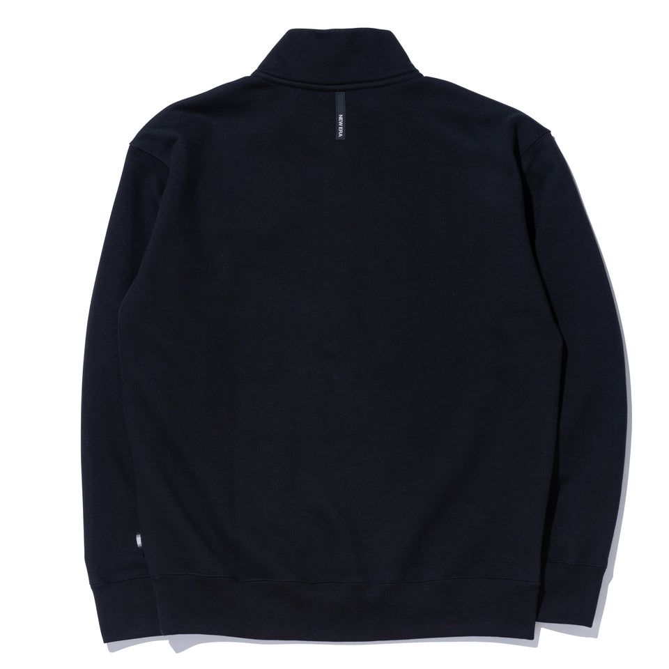 裏起毛 ハーフジップ スウェット NEW ERA BLACK LABEL ヘビーウェイト ブラック