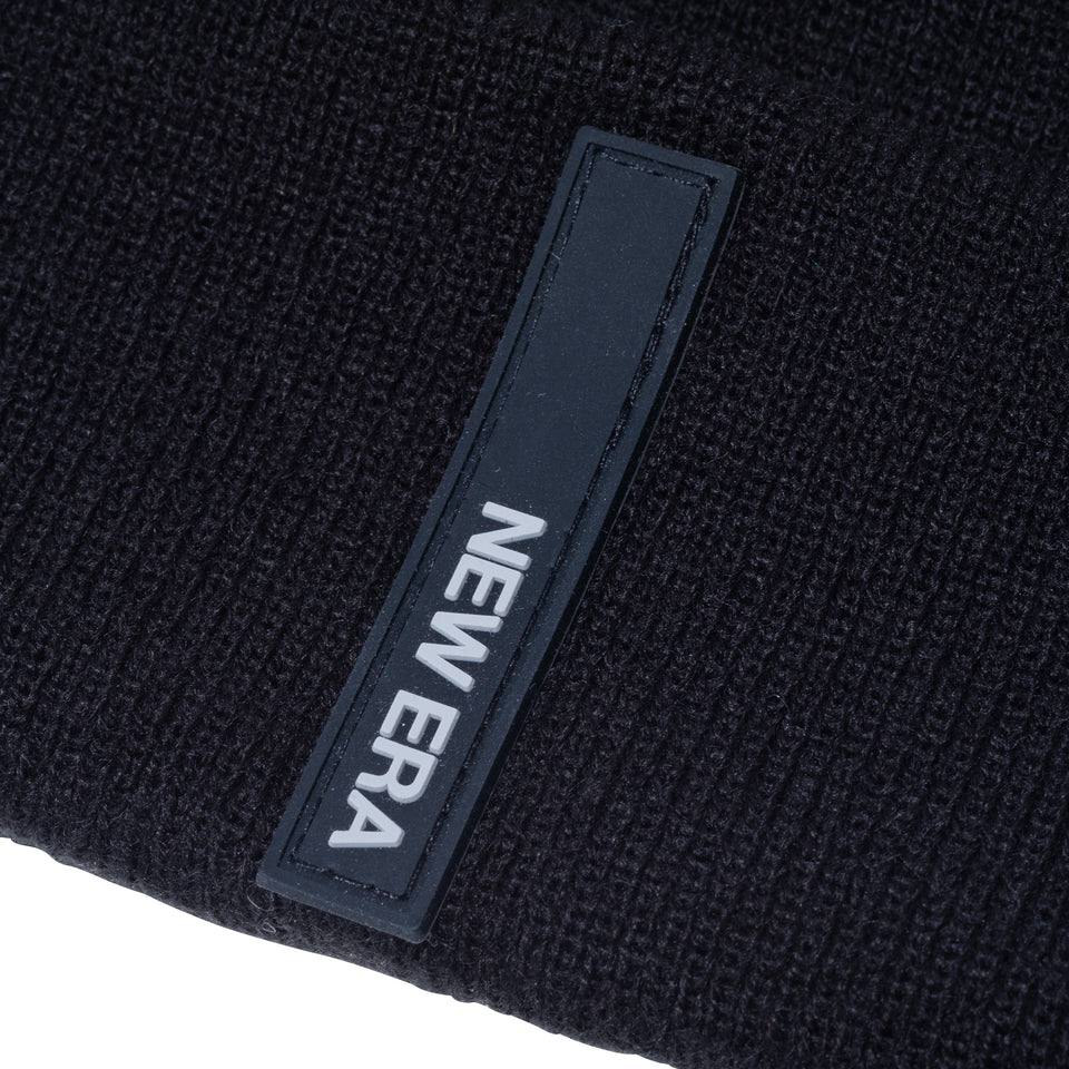 ベーシック カフニット NEW ERA BLACK LABEL シリコンパッチ ブラック