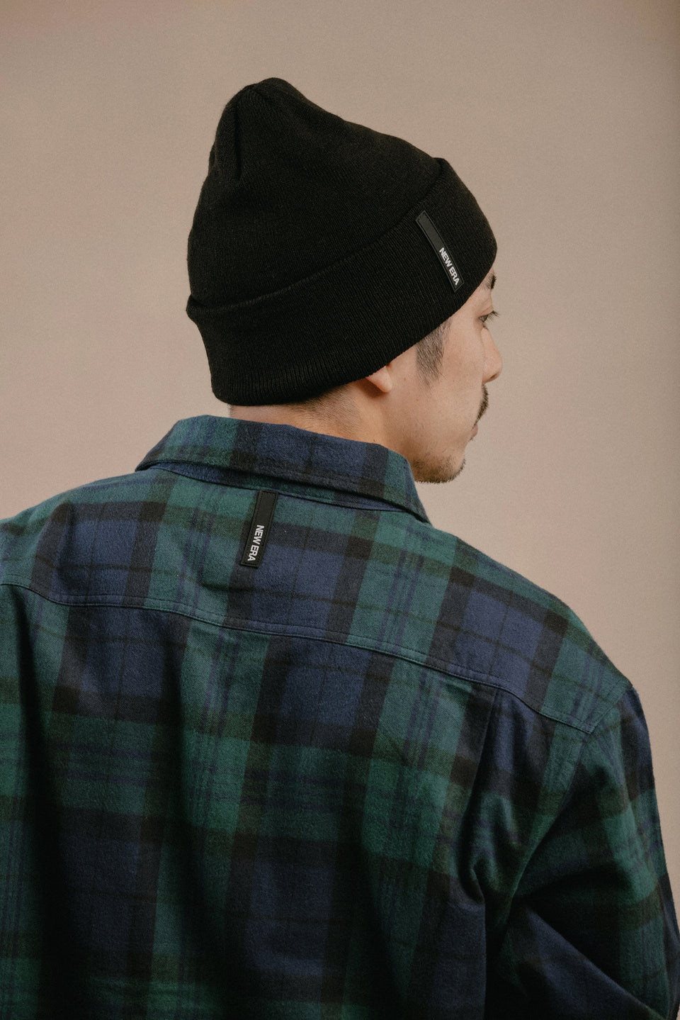 ベーシック カフニット NEW ERA BLACK LABEL シリコンパッチ ブラック