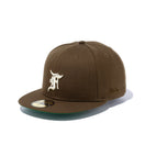 59FIFTY FEAR OF GOD ESSENTIALS Fロゴ ウォルナット グリーンアンダーバイザー