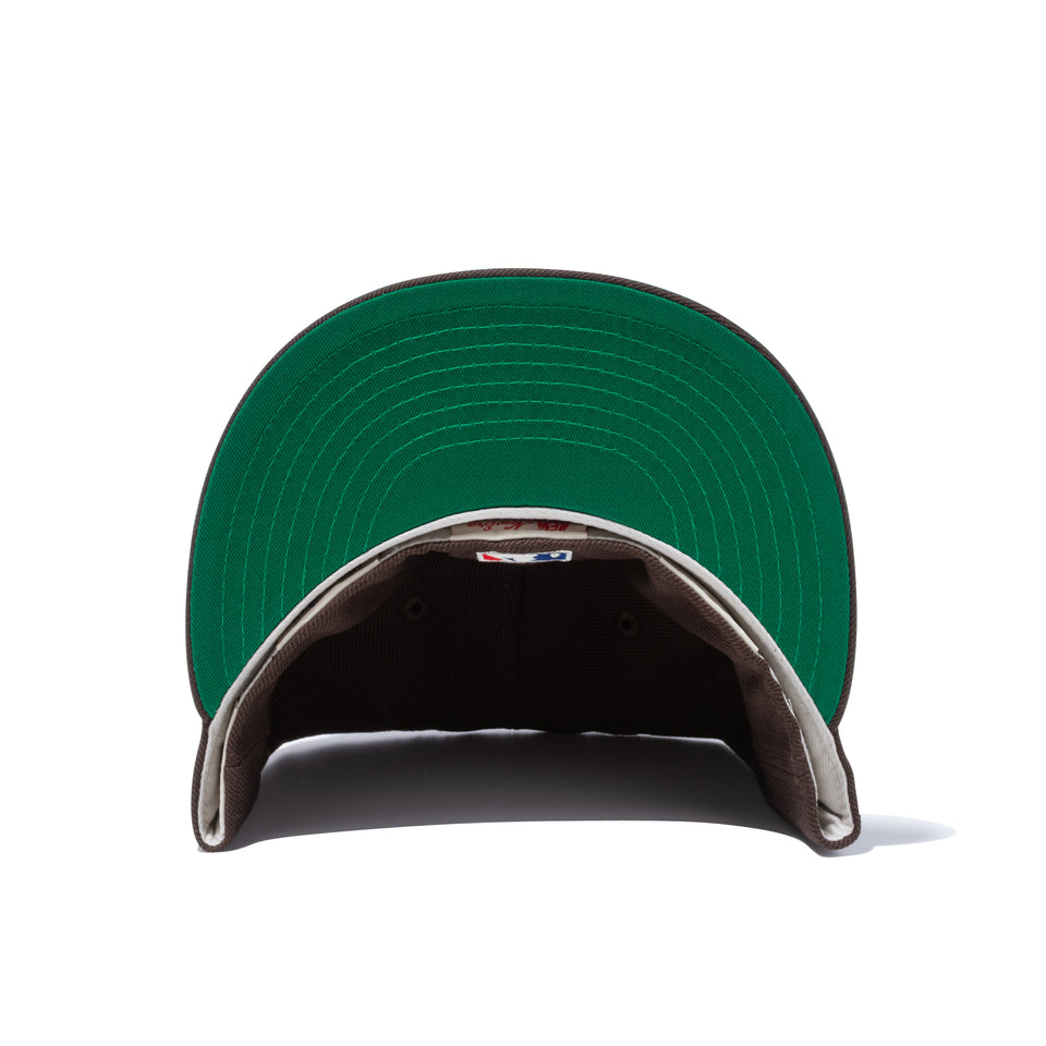 59FIFTY FEAR OF GOD ESSENTIALS Fロゴ ウォルナット グリーンアンダーバイザー