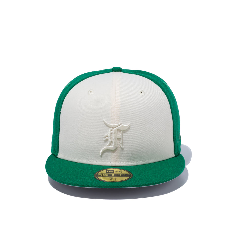 59FIFTY FEAR OF GOD ESSENTIALS Trucker Style Fロゴ ホワイト/ケリーグリーン