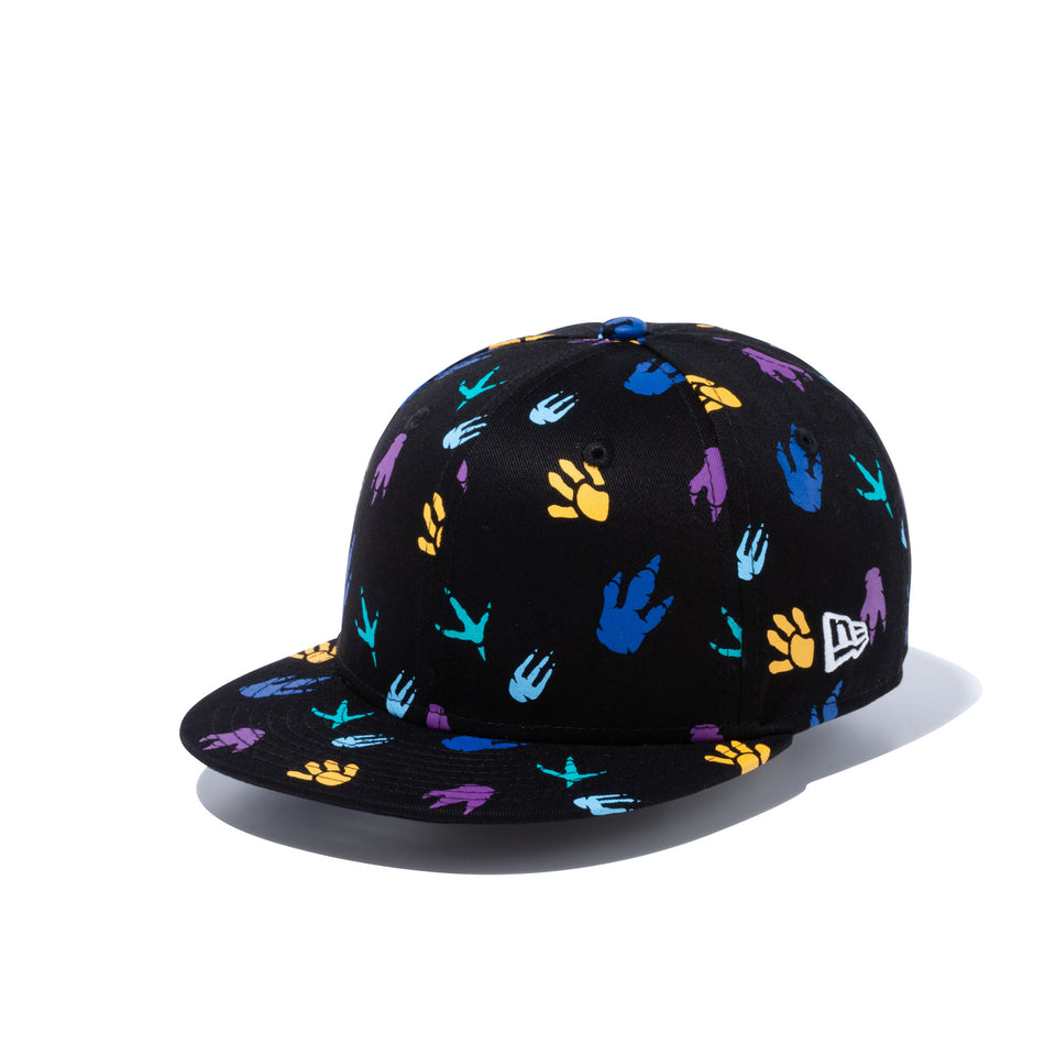 Youth 9FIFTY ダイナソー 足跡 オールオーバー ブラック
