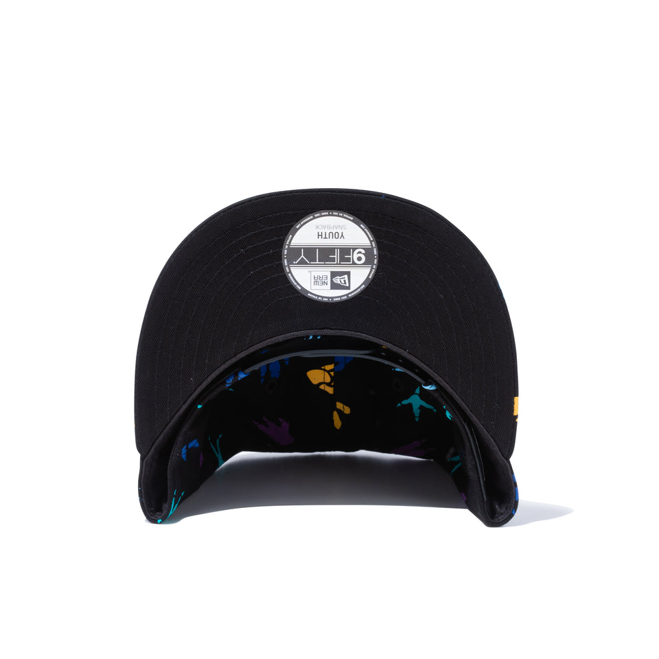 Youth 9FIFTY ダイナソー 足跡 オールオーバー ブラック
