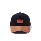 Youth 9FORTY A-Frame ダックキャンバス レザーパッチ ダックブラック ブラウンスエードバイザー
