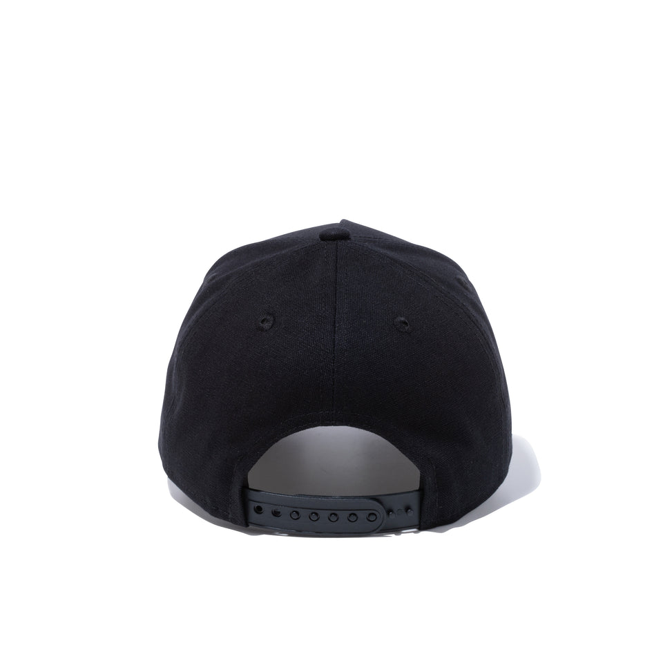 Youth 9FORTY A-Frame ダックキャンバス レザーパッチ ダックブラック ブラウンスエードバイザー
