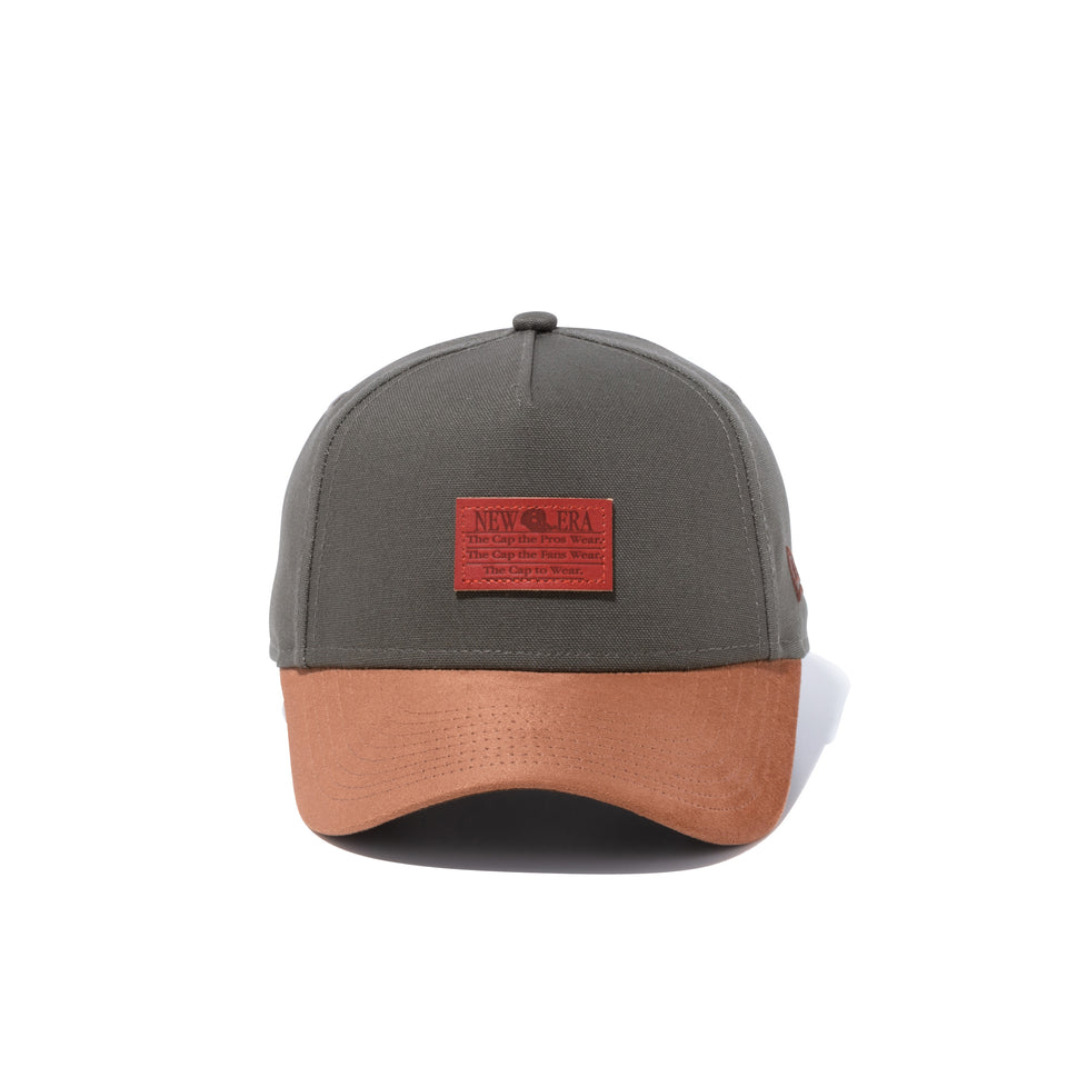 Youth 9FORTY A-Frame ダックキャンバス レザーパッチ ダックモス ブラウンスエードバイザー