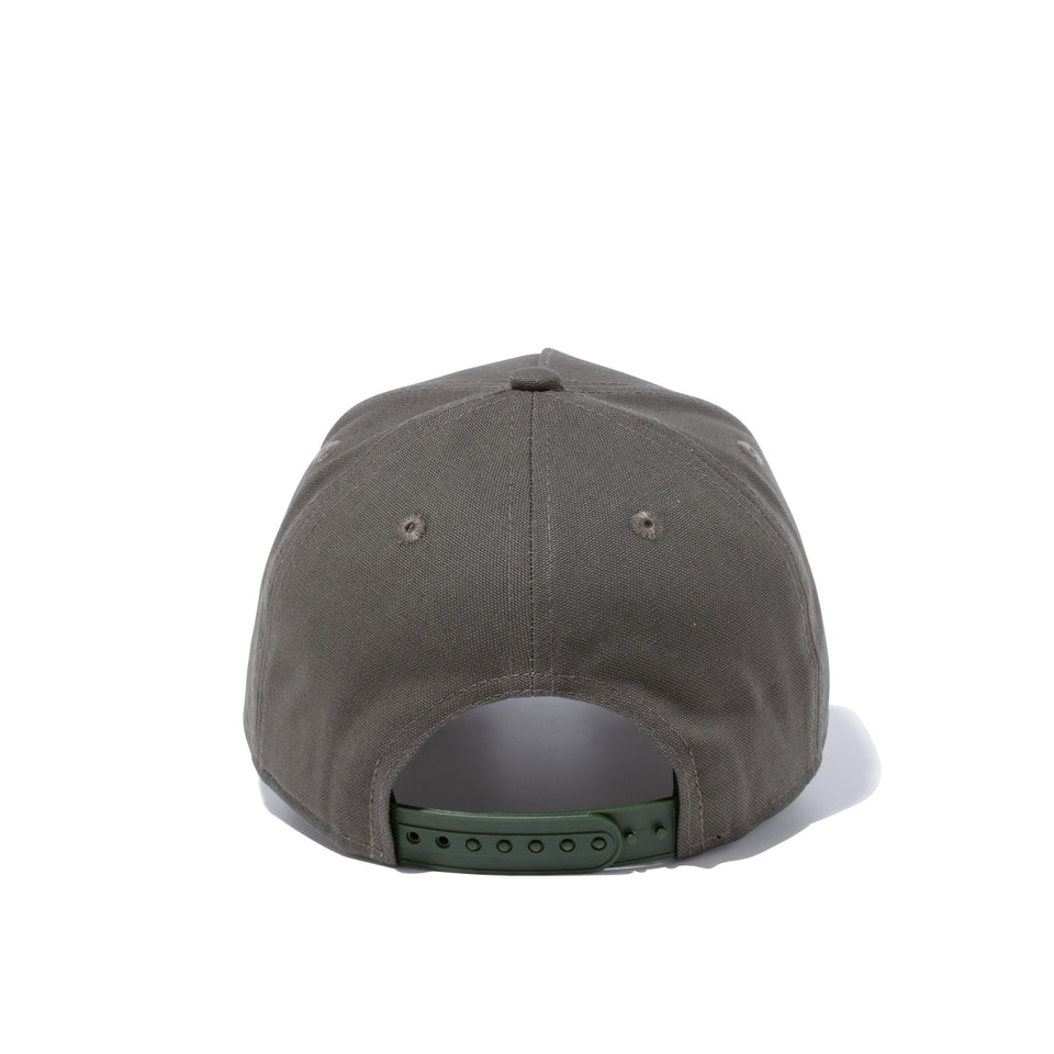 Youth 9FORTY A-Frame ダックキャンバス レザーパッチ ダックモス ブラウンスエードバイザー