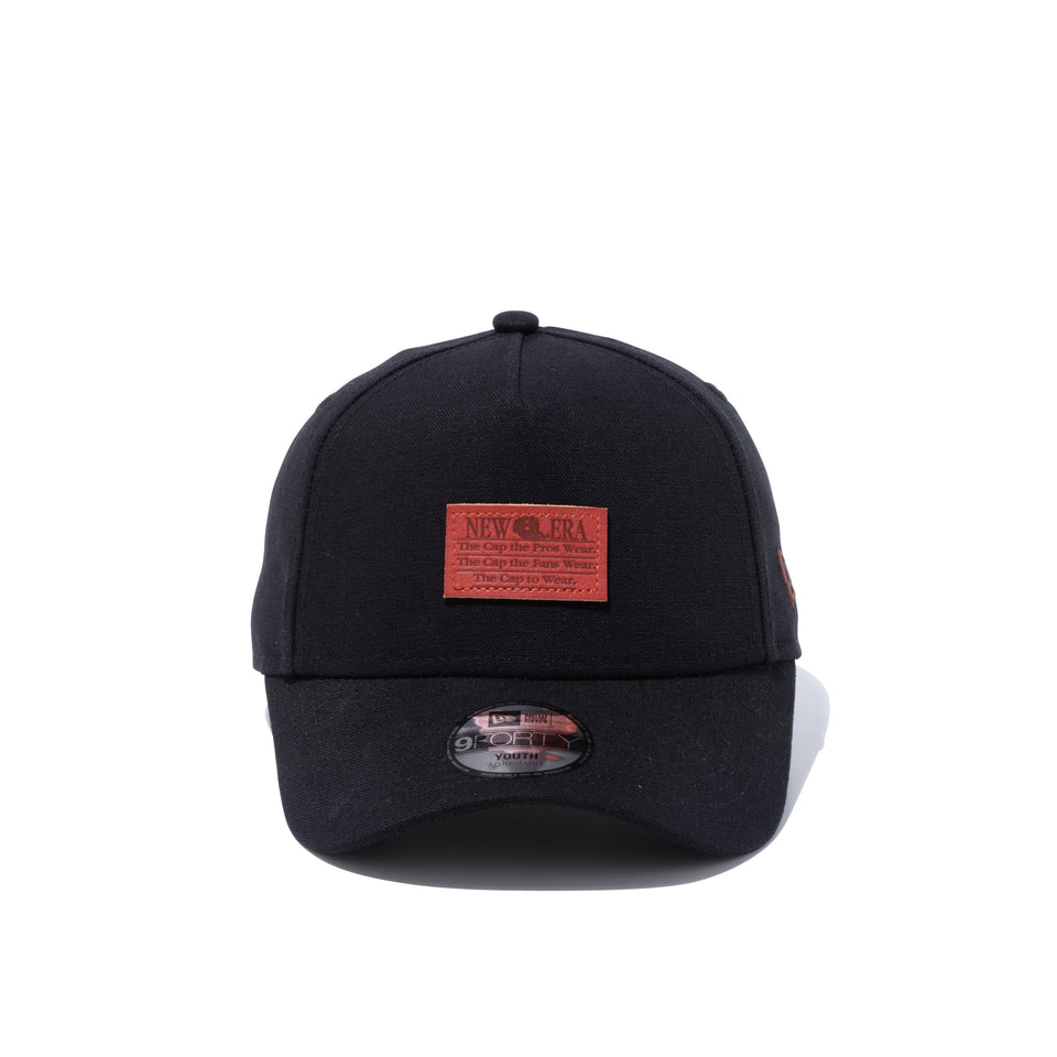 Youth 9FORTY A-Frame ダックキャンバス レザーパッチ ダックブラック