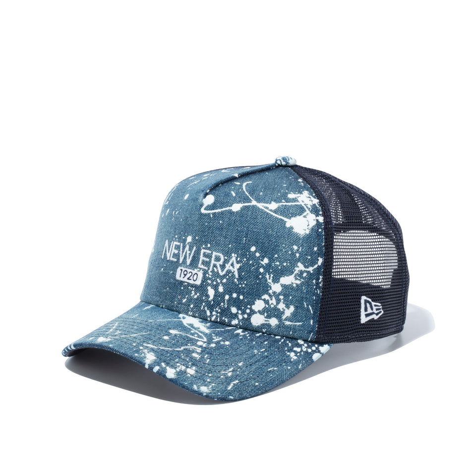 【ゴルフ】 9FORTY A-Frame トラッカー スプラッシュペイント NEW ERA 1920 ウォッシュドデニム