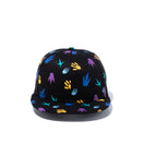 Child 9FIFTY ダイナソー 足跡 オールオーバー ブラック