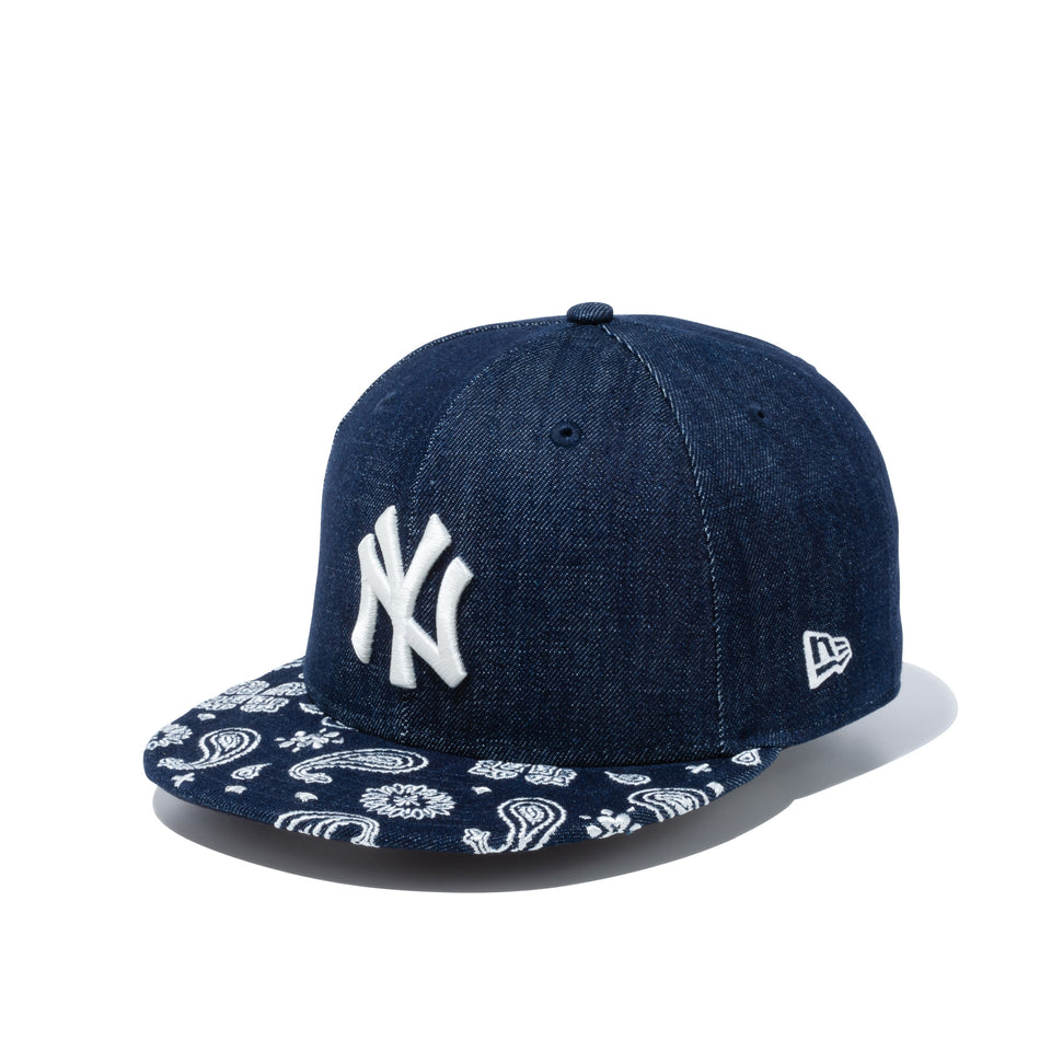 9FIFTY ペイズリー エンブロイダリー ニューヨーク・ヤンキース デニム デニムペイズリーバイザー