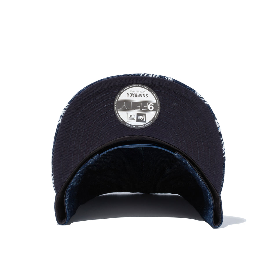 9FIFTY ペイズリー エンブロイダリー ニューヨーク・ヤンキース デニム デニムペイズリーバイザー