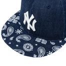 9FIFTY ペイズリー エンブロイダリー ニューヨーク・ヤンキース デニム デニムペイズリーバイザー