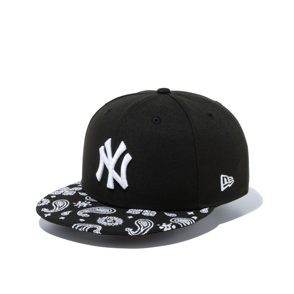 9FIFTY ペイズリー エンブロイダリー ニューヨーク・ヤンキース ブラック ブラックペイズリーバイザー
