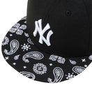 9FIFTY ペイズリー エンブロイダリー ニューヨーク・ヤンキース ブラック ブラックペイズリーバイザー