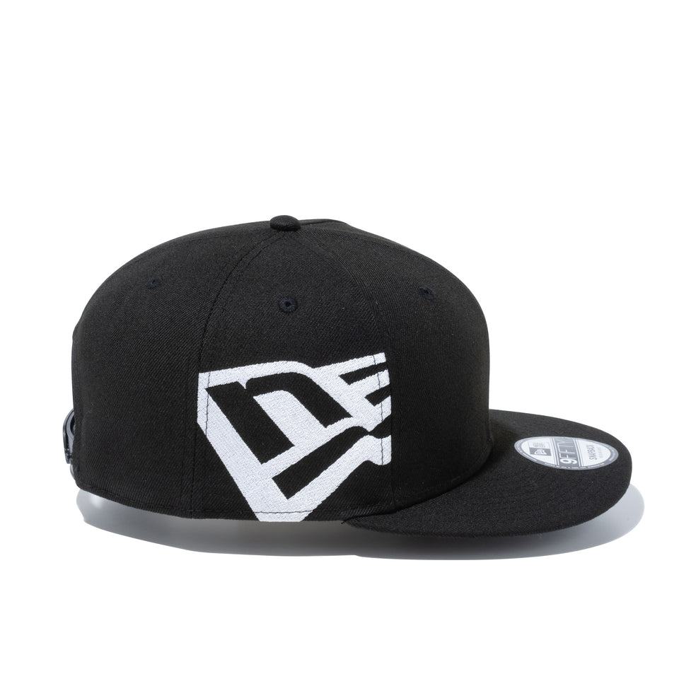 9FIFTY エッセンシャル フラッグロゴ ブラック × スノーホワイト