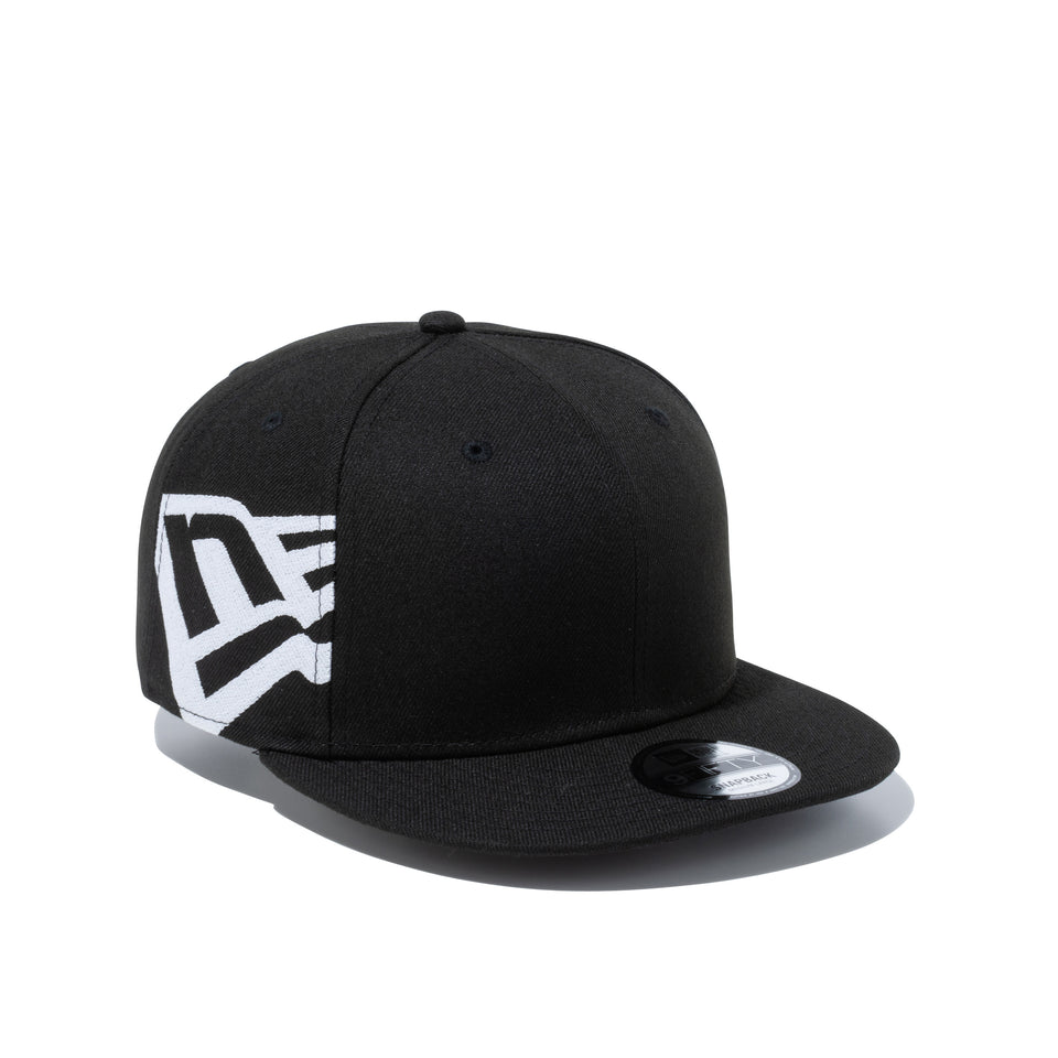 9FIFTY エッセンシャル フラッグロゴ ブラック × スノーホワイト