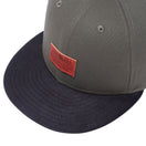 9FIFTY ダックキャンバス レザーパッチ ダックモス ブラックスエードバイザー