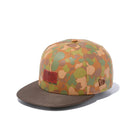 9FIFTY ダックキャンバス レザーパッチ カモプリント オリーブスエードバイザー