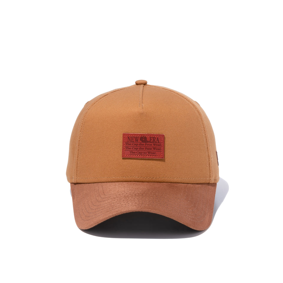 9FORTY A-Frame ダックキャンバス レザーパッチ ダックタン ブラウンスエードバイザー
