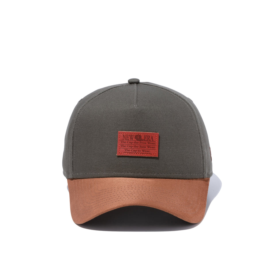 9FORTY A-Frame ダックキャンバス レザーパッチ ダックモス ブラウンスエードバイザー