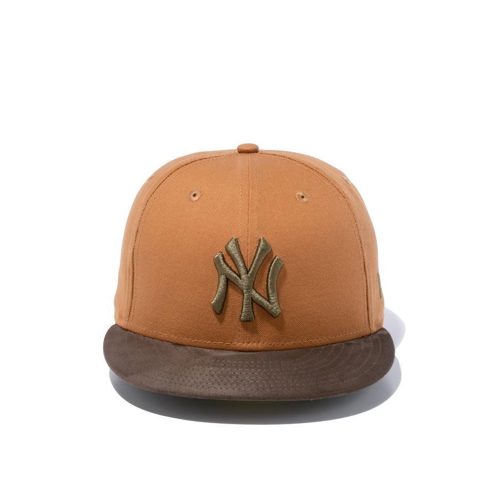 59FIFTY ダックキャンバス ニューヨーク・ヤンキース ダックタン オリーブスエードバイザー