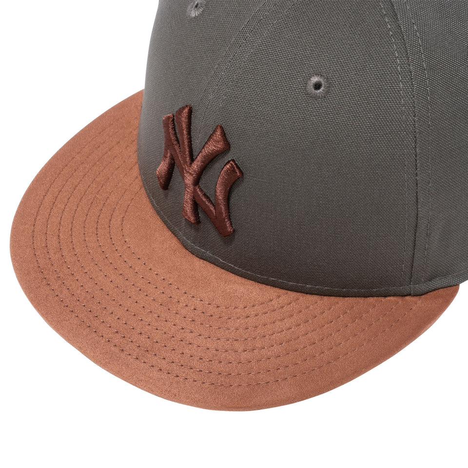 59FIFTY ダックキャンバス ニューヨーク・ヤンキース ダックモス ブラウンスエードバイザー