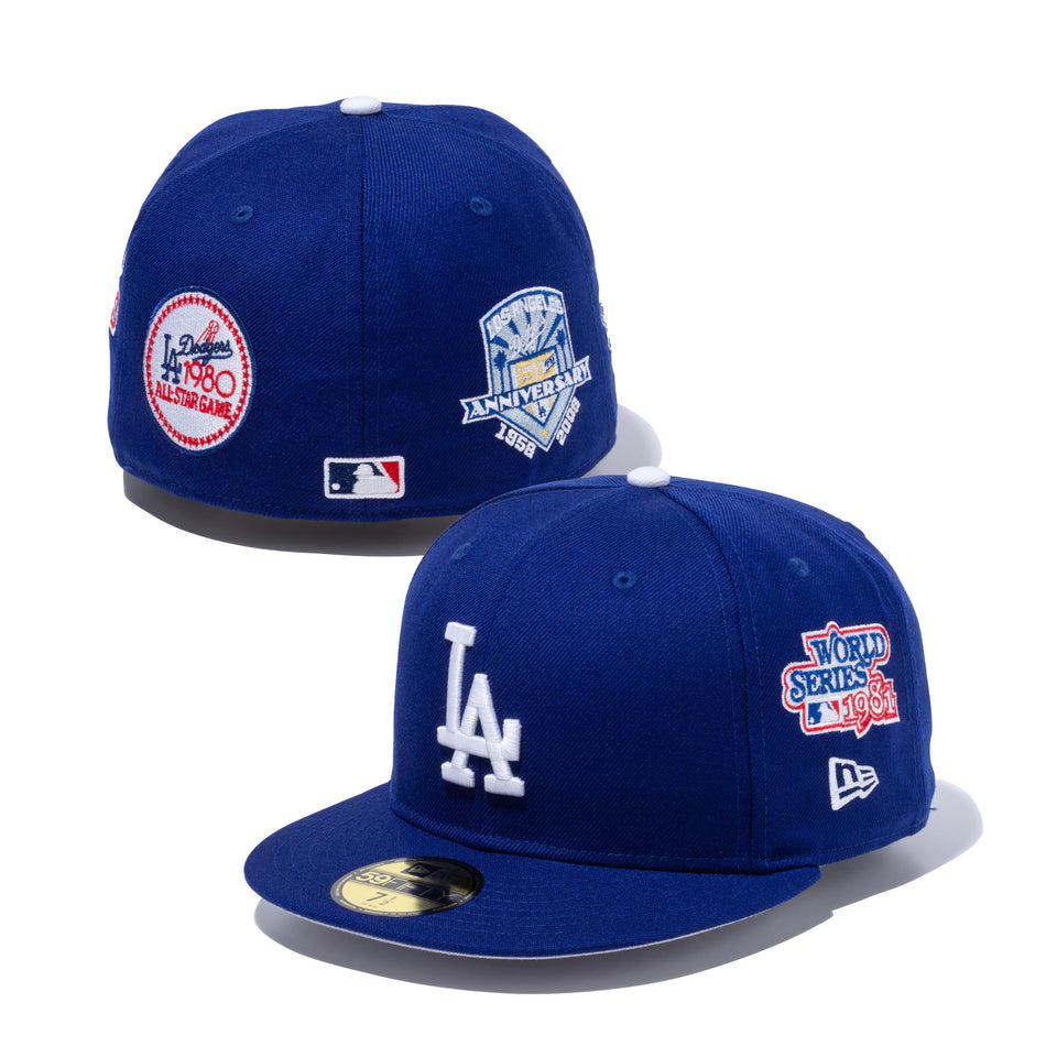 59FIFTY MLB エンブレム ロサンゼルス・ドジャース マルチロゴ ダークロイヤル