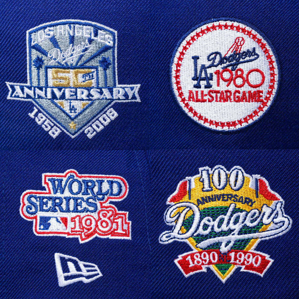 59FIFTY MLB エンブレム ロサンゼルス・ドジャース マルチロゴ ダークロイヤル