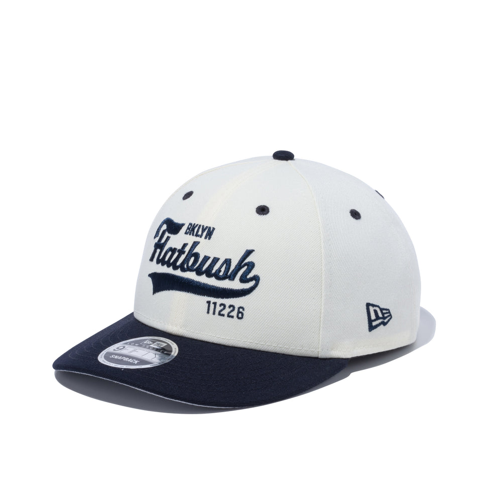 9FIFTY エリアシリーズ ブルックリン クロームホワイト ネイビーバイザー グレーアンダーバイザー