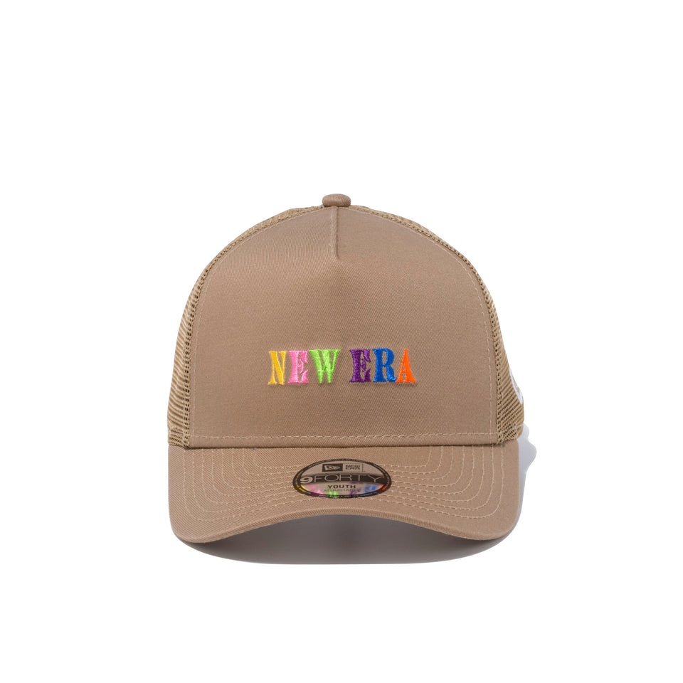 Youth 9FORTY A-Frame トラッカー カラフルロゴ NEW ERA カーキ