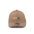 Youth 9FORTY A-Frame トラッカー カラフルロゴ NEW ERA カーキ